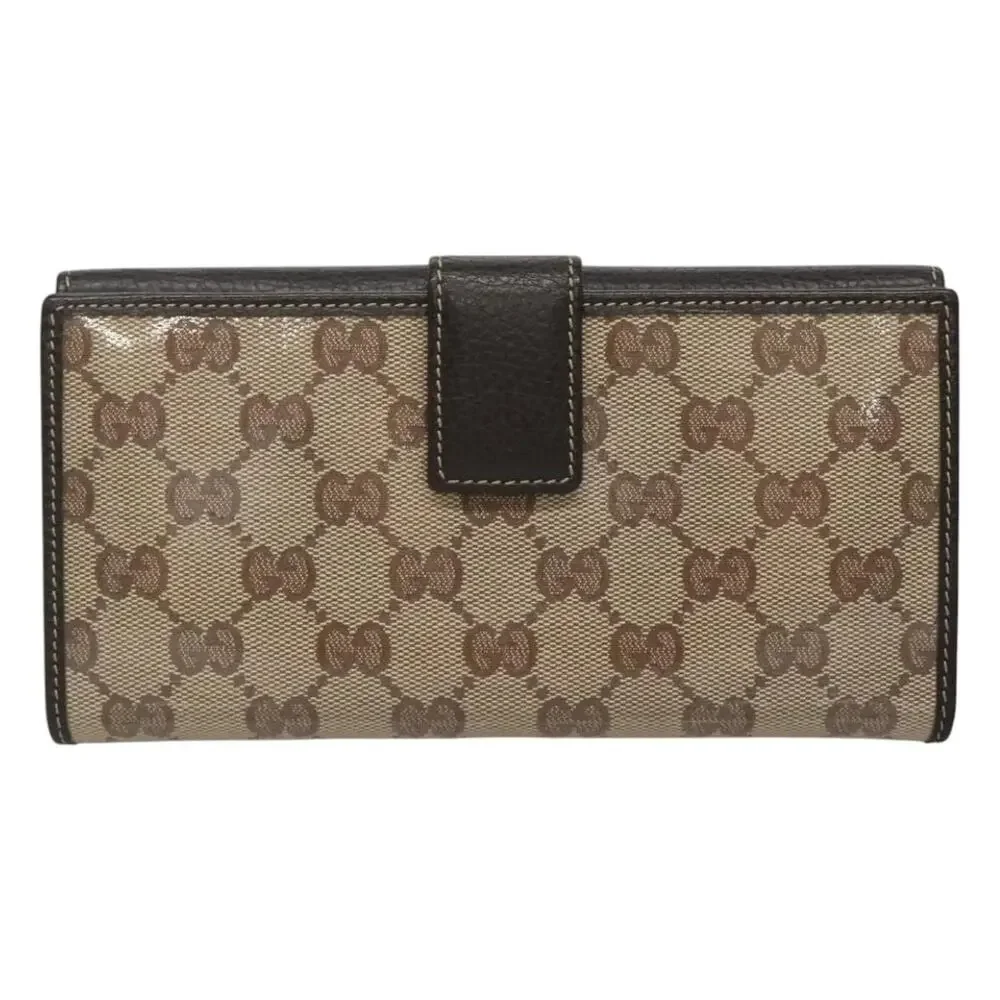 Gucci GG Crystal Long Wallet Beige